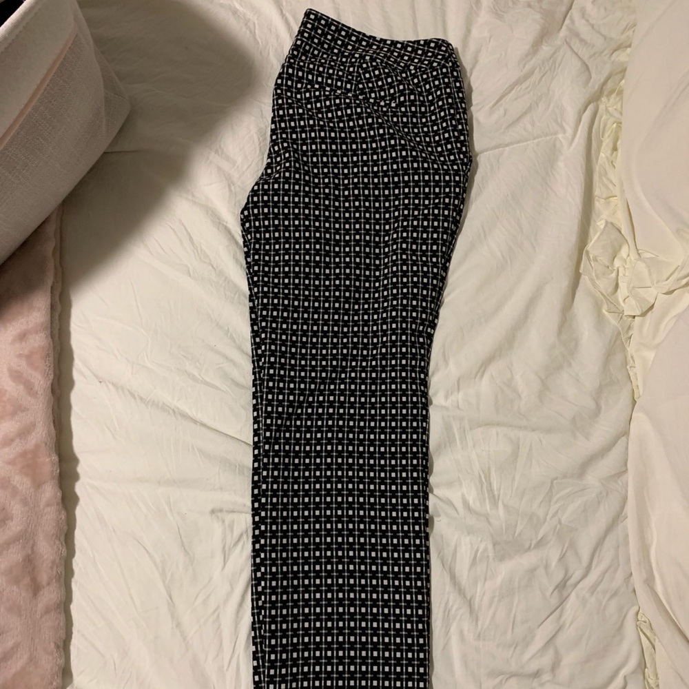 Black checkered express regular fit work trousers